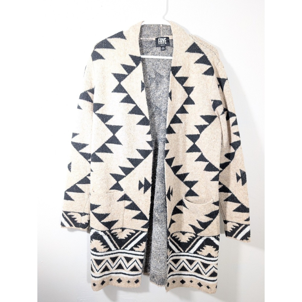 Frye Women's Open Front Knit Cozy Comfy Cardigan Medium
